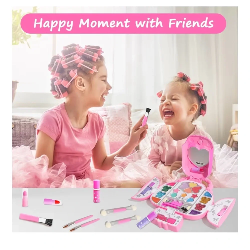 Kids Fairy Make Up Case - Pink Portable Makeup Playset
